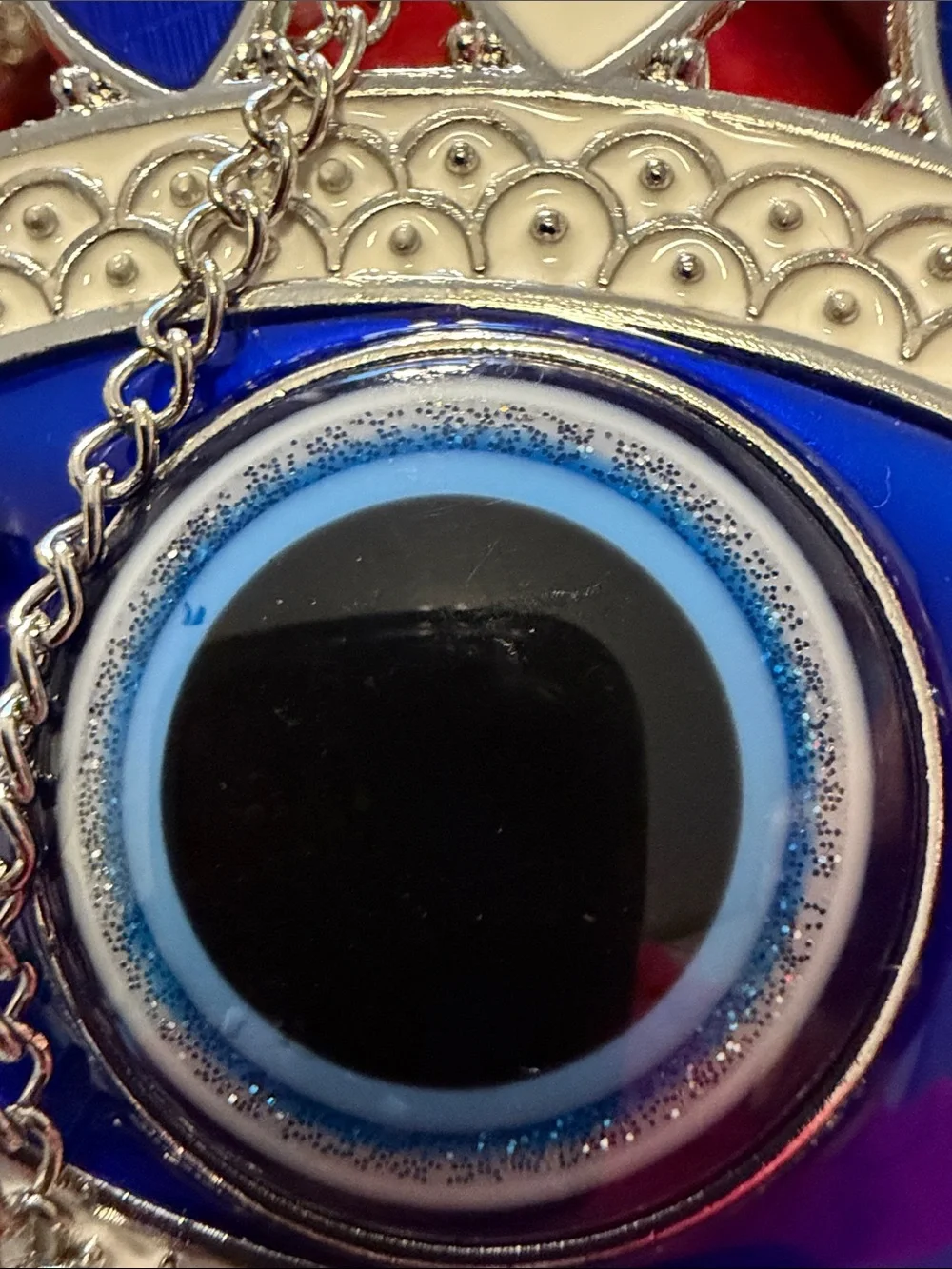 NEW Blue Evil Eye and Owl Charm Hanging protector  11” hang by your window